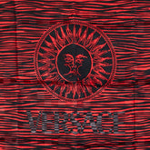 ヴェルサーチェ ロゴ サンバースト スカーフ ハンカチ レッド ブラック コットン レディース VERSACE 【中古】